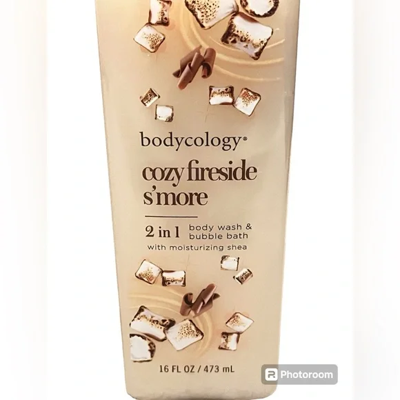Bodycology Cozy Fireside S'mores 2 In 1 Body Wash And Bubble Bath 16 oz New - Picture 2 of 3
